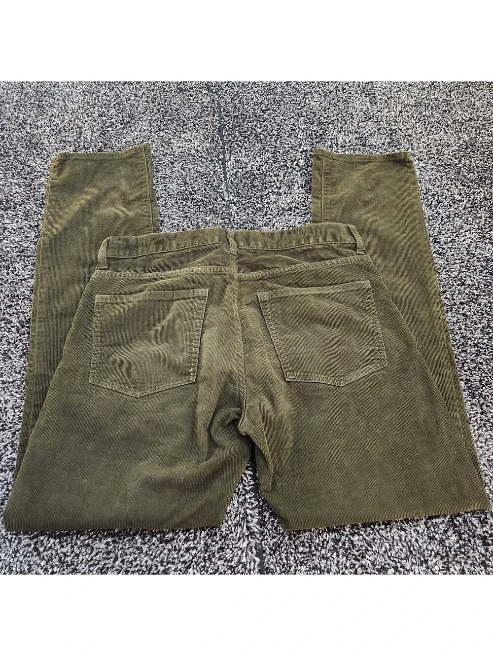 J.Crew 770 Straight Fit Corduroy Pants Men's 31x32 Olive Green Stretch